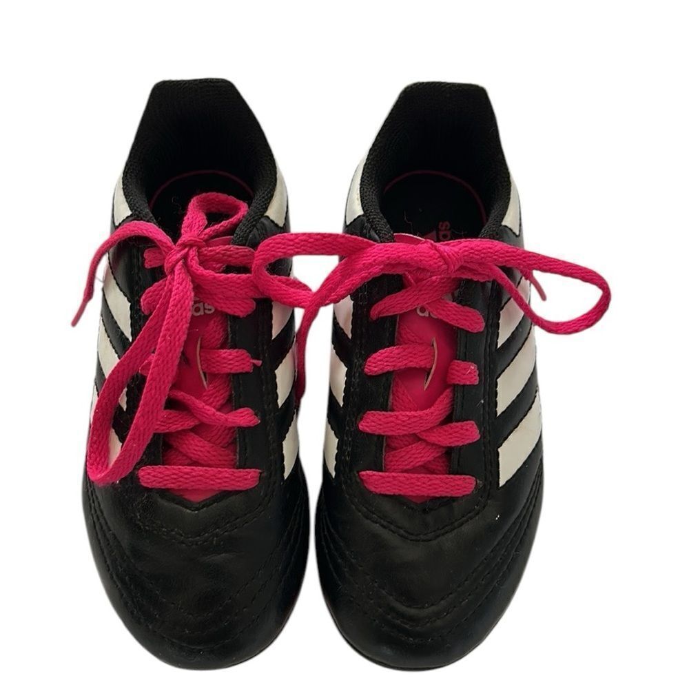 Adidas Girls Black & Pink Soccer Shoes/Cleats(Size 10.5)